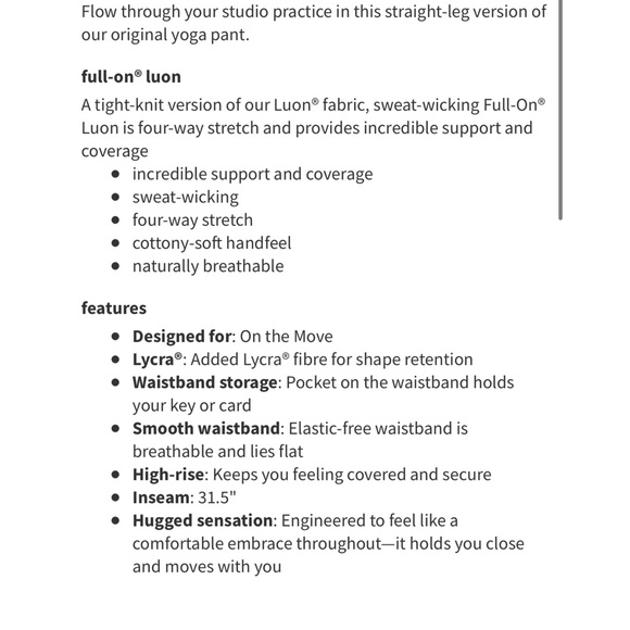 Lululemon Groove Pant Straight *32" Titanium Grey sz6 EUC LUON - Picture 6 of 6